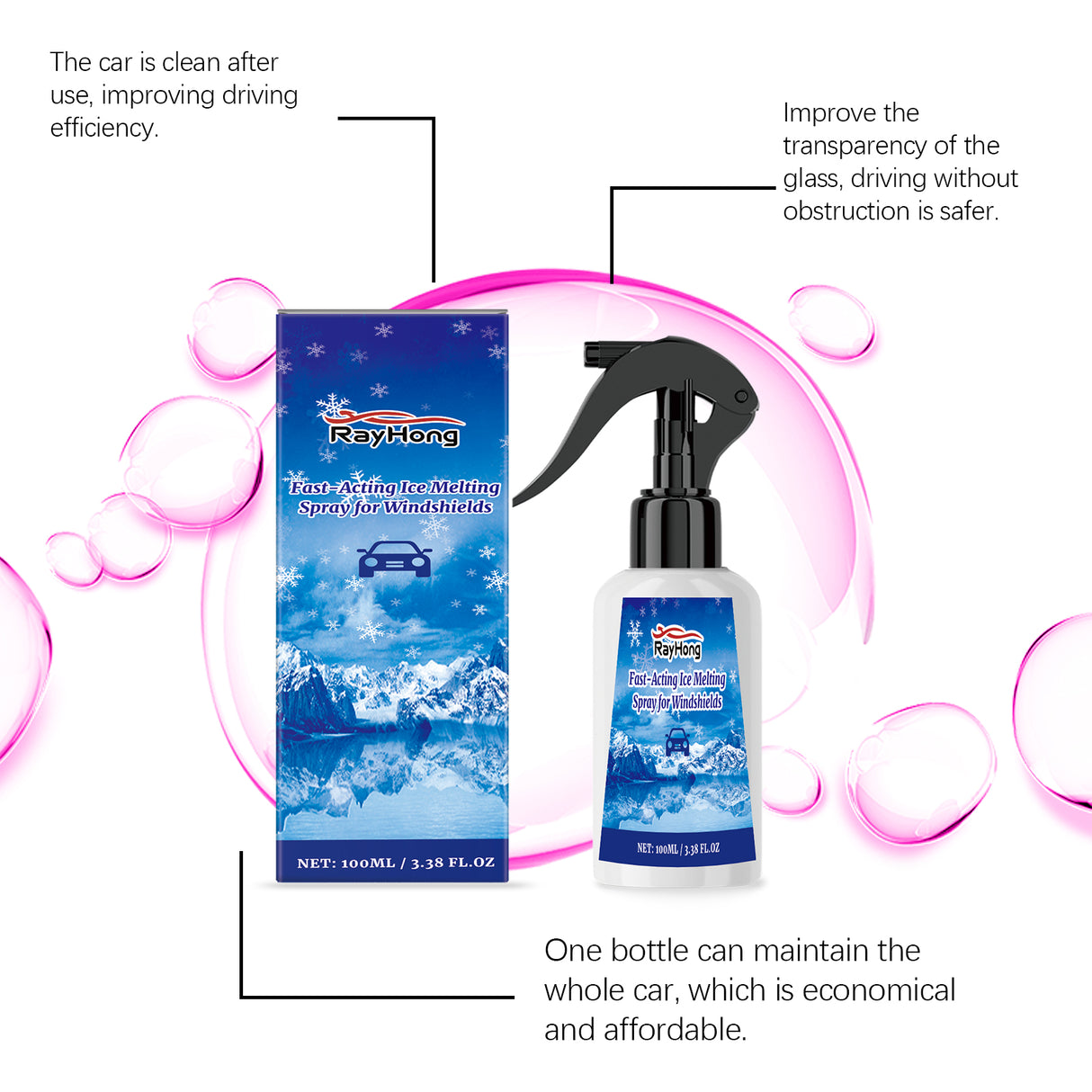 Car Windshield Defogging And Deicing Quick Snow Melt Spray - V.I.P Digital Presence