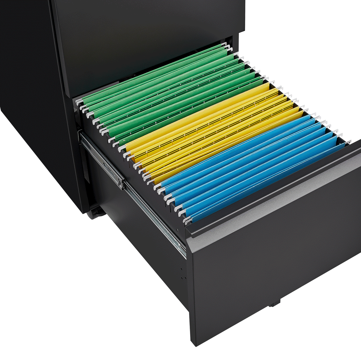 Metal 2 drawer mobile file cabinet with lock, 25.6-inch high legal/letter size file storage cabinet black - V.I.P Digital Presence