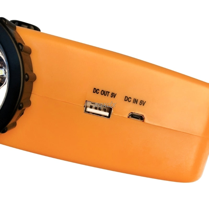 Outdoor Emergency Hand Crank Solar Dynamo AM/FM Radios Power Bank with LED Lamp - V.I.P Digital Presence