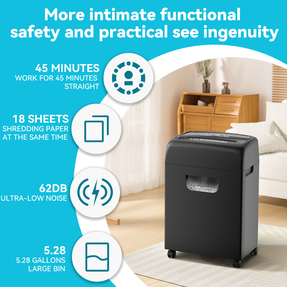PAPER SHREDDER CROSS CUT LARGE BIN HIGH SECURITY LOW NOISE - V.I.P Digital Presence
