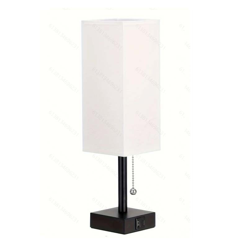 Linen 90 square desk lamp zipper switch three color temperature variable light A+C USB charging - V.I.P Digital Presence