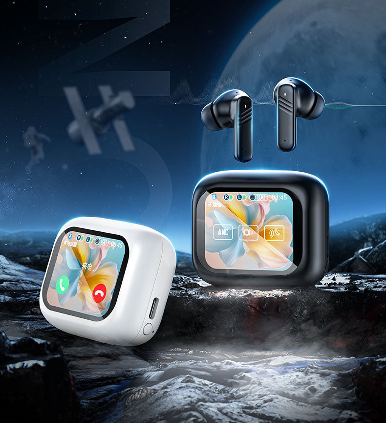 Full color touch screen ANC+ENC dual noise reduction Bluetooth earphones in ear multifunctional new wireless earphones - V.I.P Digital Presence