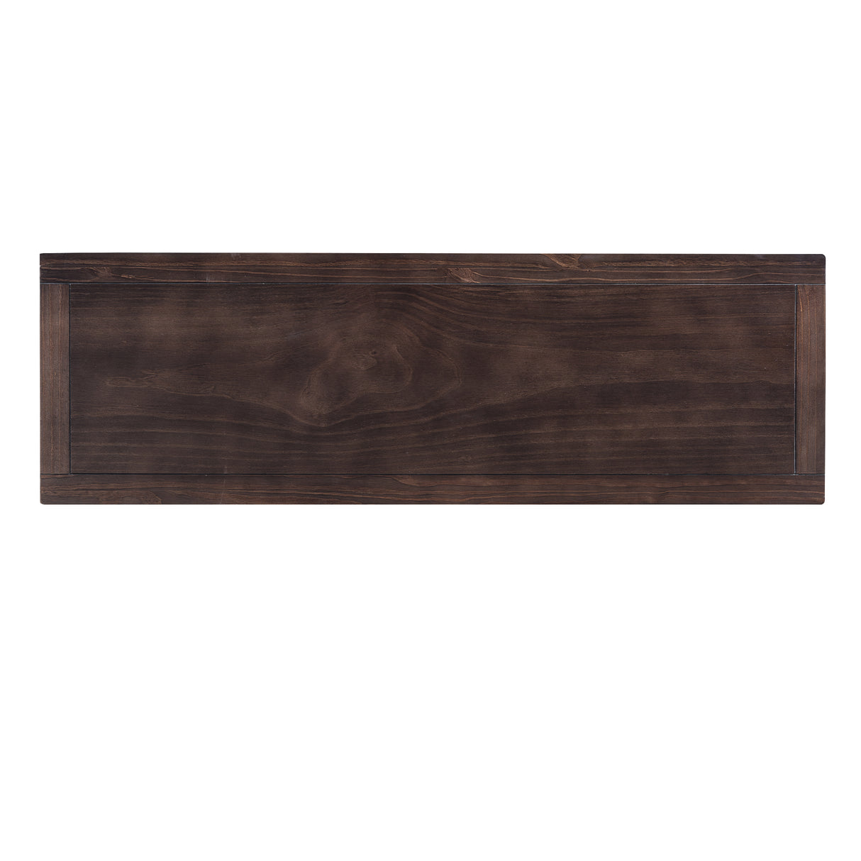 Retro Design Console Table with Two Open Shelves, Pine Solid Wood Frame and Legs for Living Room (Antique Navy+Espresso) - V.I.P Digital Presence