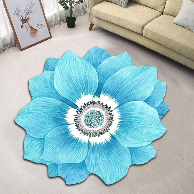 Creative Flower Living Room Tea Table Blanket Nordic Household Bedroom Floor Mat Bed Front Carpet Mat Foot Mat - V.I.P Digital Presence
