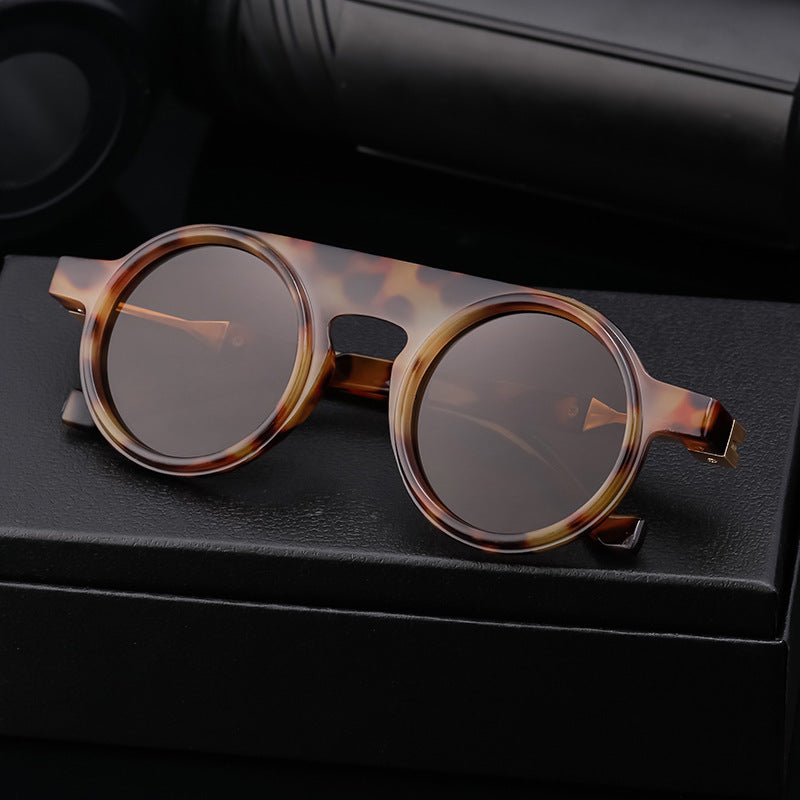 New European and American fashion round frame sunglasses for men, personalized and high-end sunglasses for men - V.I.P Digital Presence