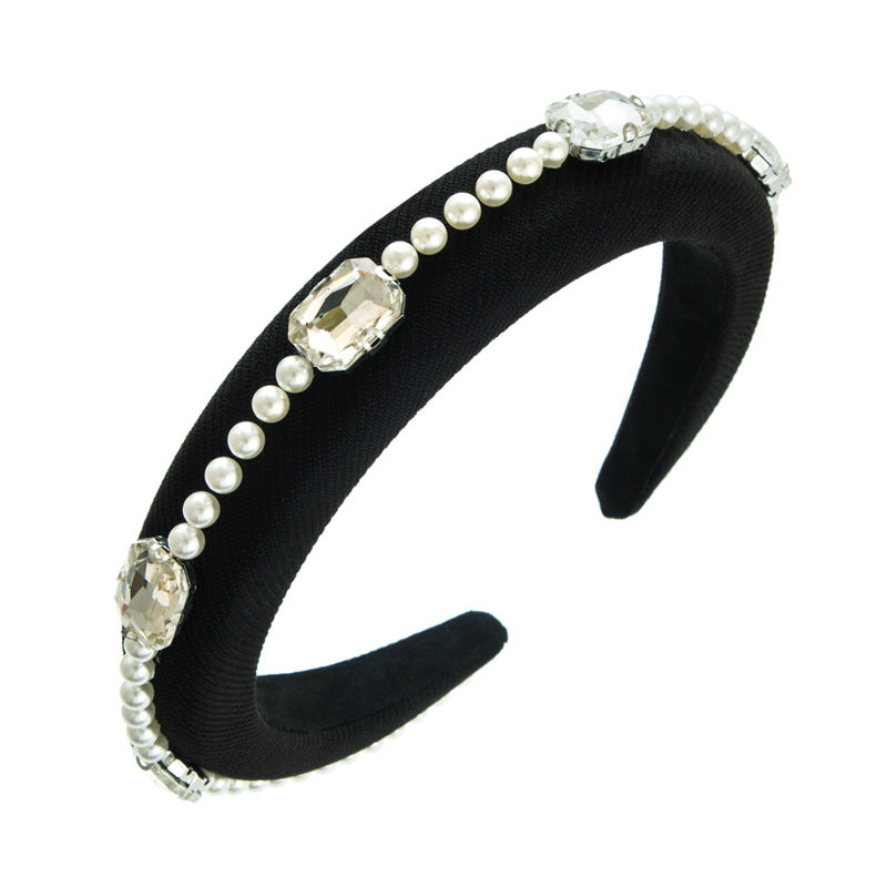 New Rhinestone Pearl Hair Adornment Femininity Light Luxury Net Red Hundred Band Head Accessories - V.I.P Digital Presence