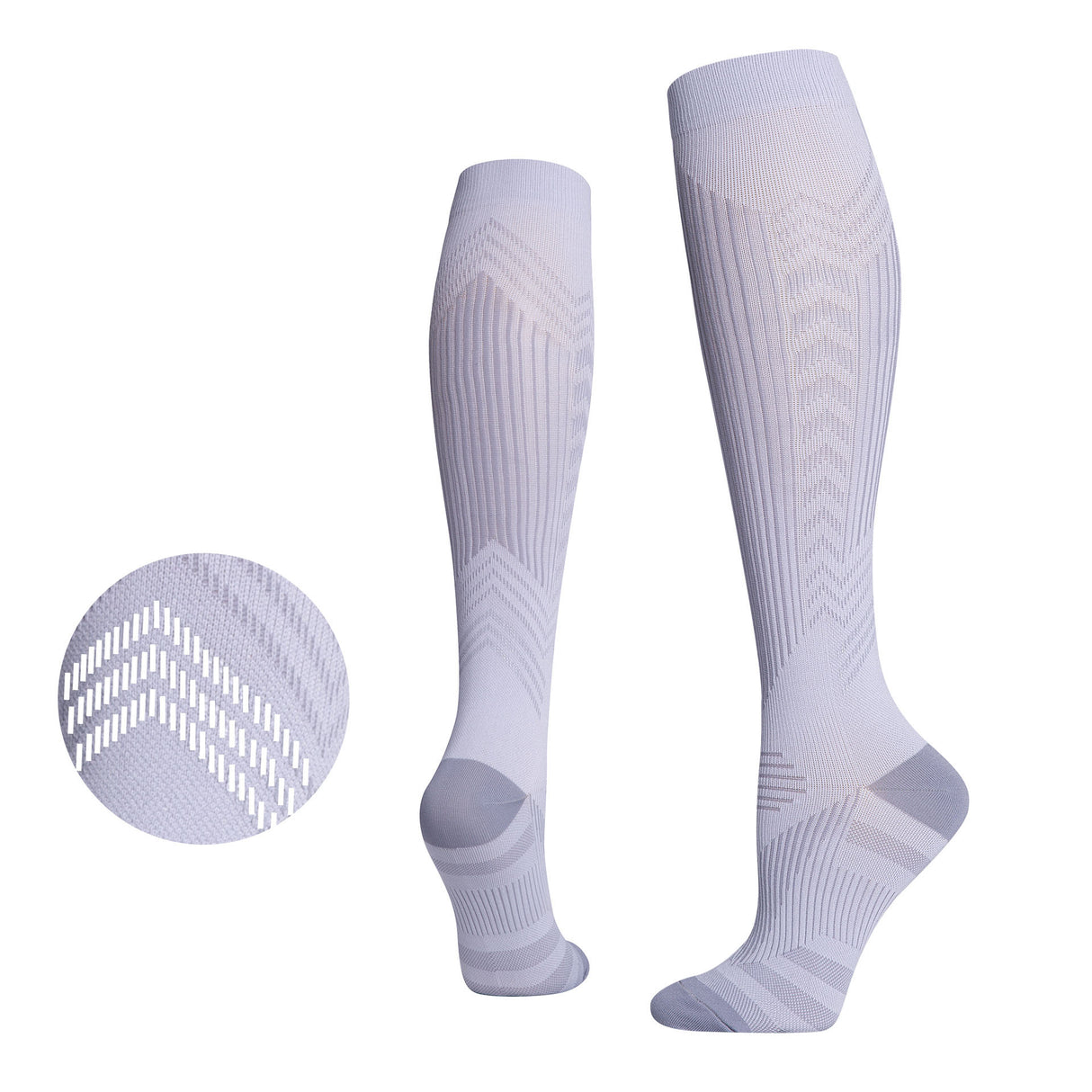 Calcetines de presión deportivos profesionales, calcetines altos para correr, saltar la cuerda, calcetines de compresión para ciclismo con rayas reflectantes por la noche
