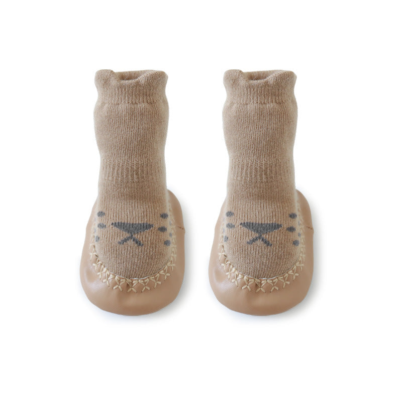 Baby Floor Shoes And Socks Soft Bottom Mid-Tube To Prevent Korean Style Super Cute Cartoon Baby Toddler Socks Shoes - V.I.P Digital Presence
