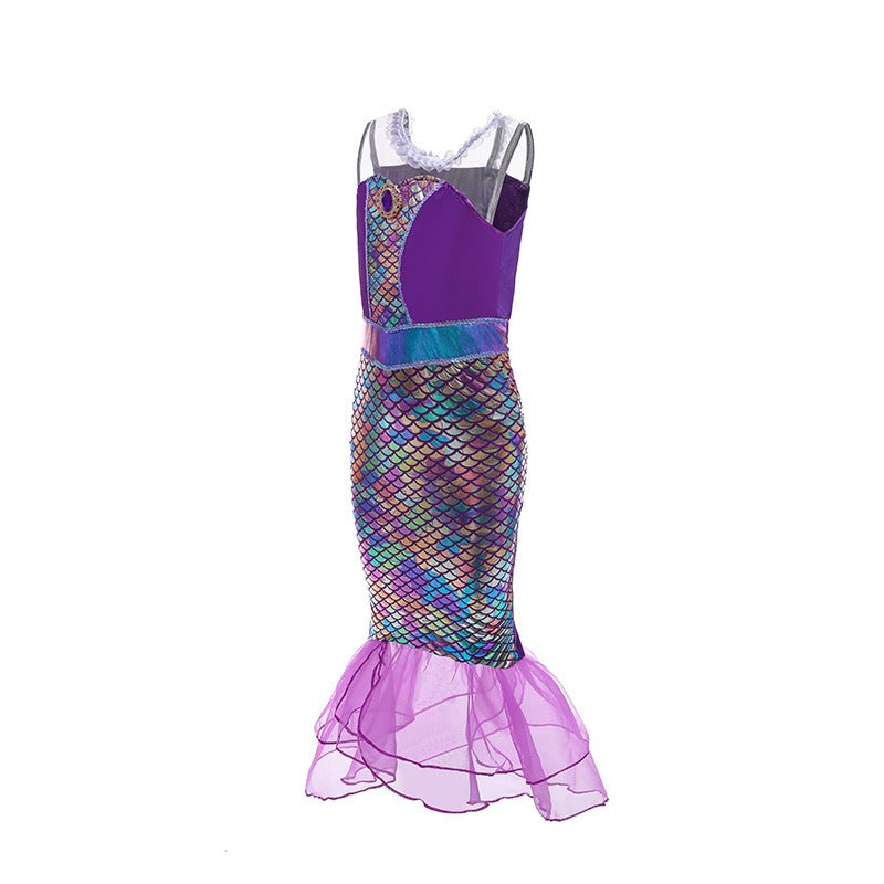 Mermaid Princess Dress Summer Sequin Mermaid Tail Ball Dress - V.I.P Digital Presence