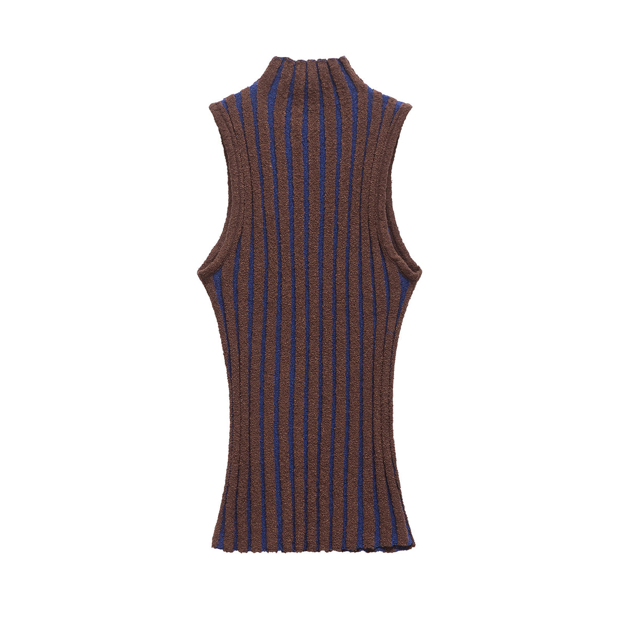 Half high neck sleeveless slim knit sweater for women - V.I.P Digital Presence