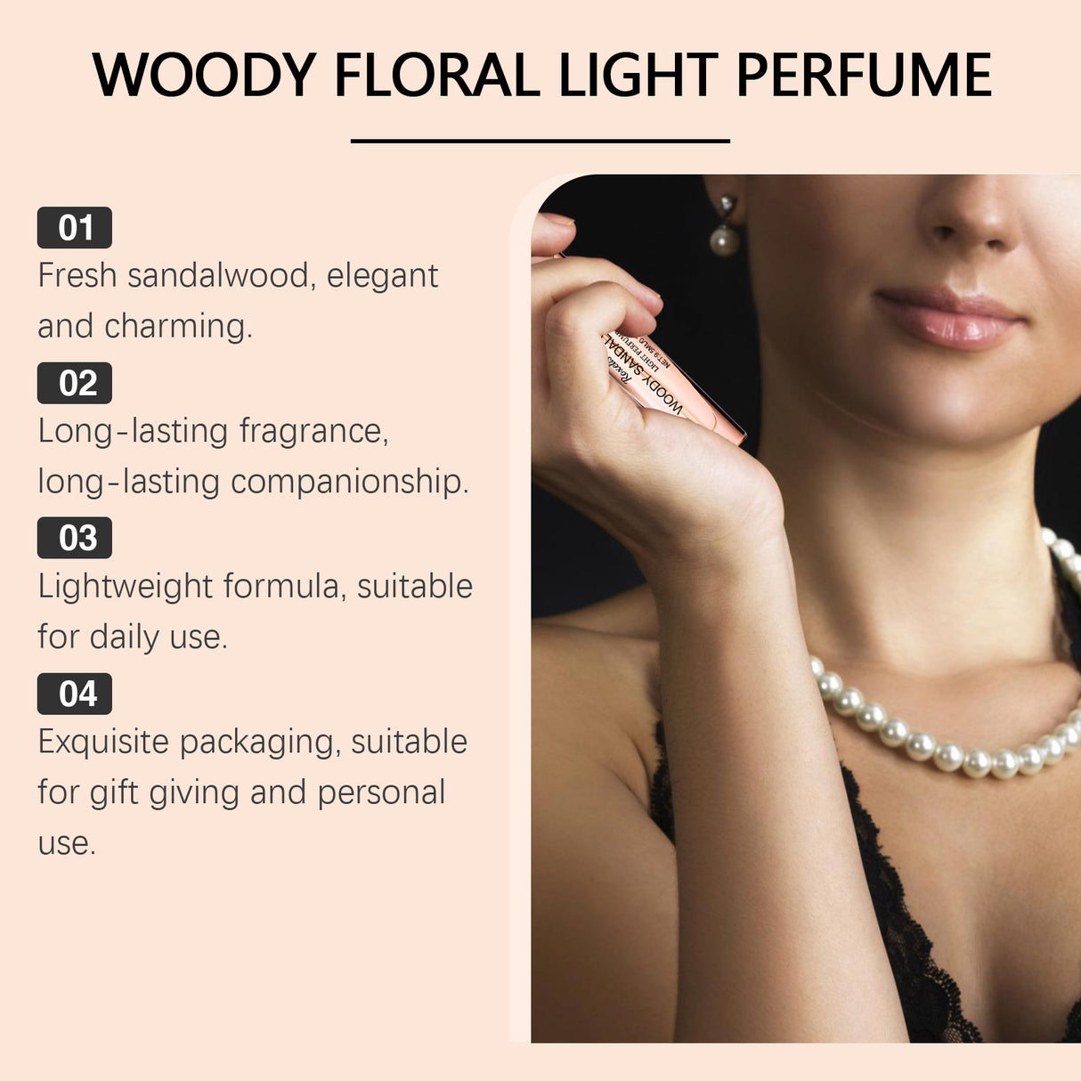 Wood Sandalwood Eau De Toilette, Women's Wrist Fragrance Natural Fresh Wood Sandalwood Niche Atmosphere Perfume - V.I.P Digital Presence