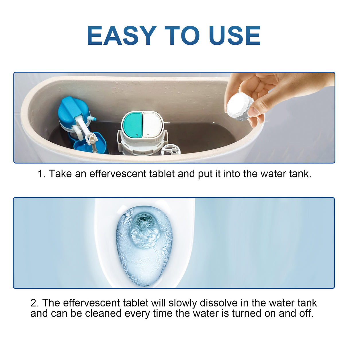 Cleaning Tablets, Household Toilet Odor-Stain Remover Descaling Decontamination Effervescent Cleaning Tablets - V.I.P Digital Presence