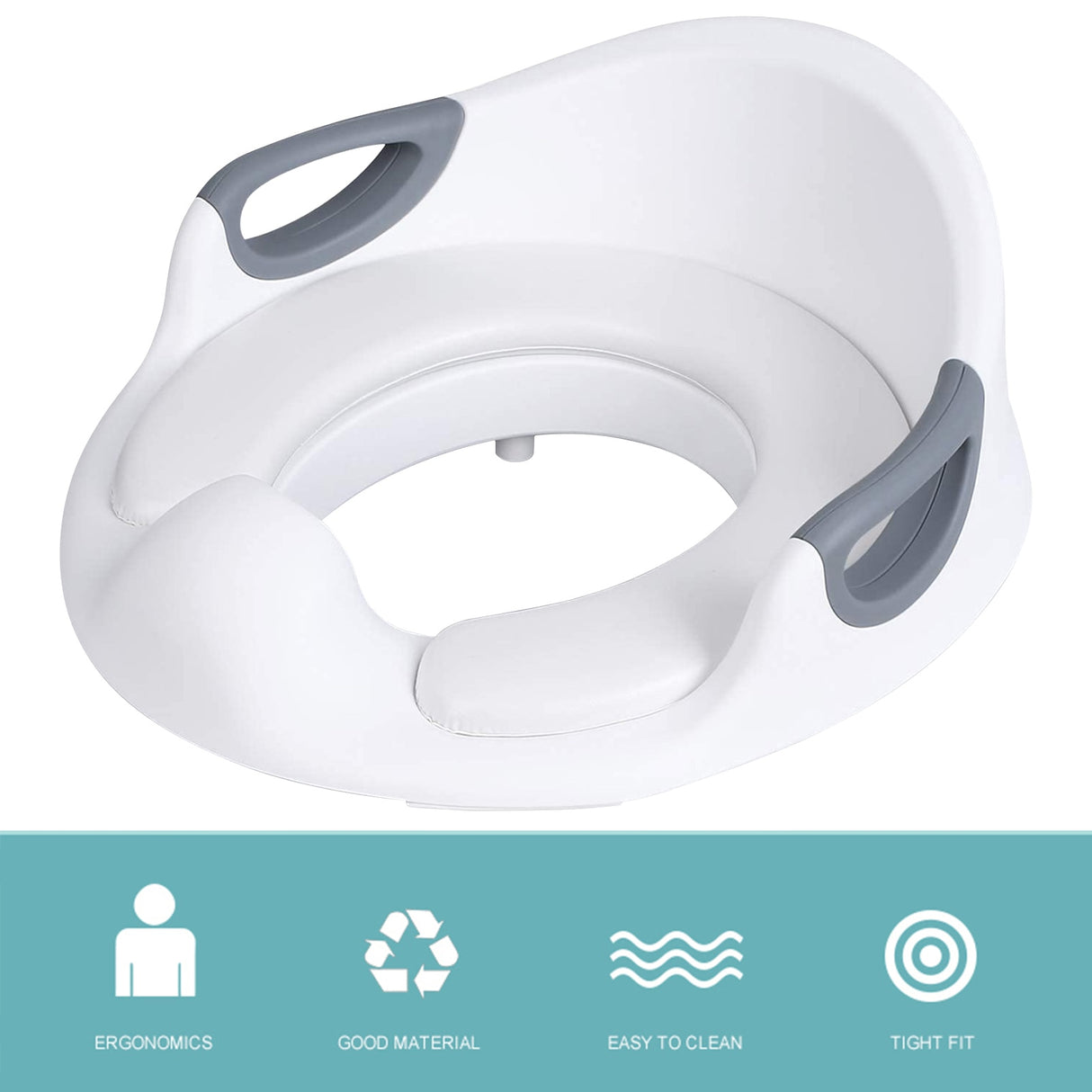 Asientos de inodoro para niños, asas para bebés, respaldo, orinal unisex para bebés, orinal portátil, asiento de inodoro, banco, suministros para el hogar