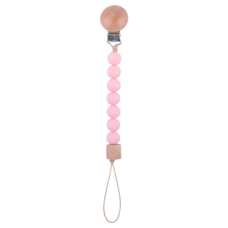Infant and toddler products, beech wood pacifier clip, soothing wood octagonal pacifier, anti drop chain - V.I.P Digital Presence