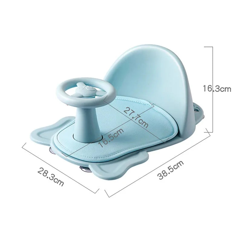 Baby shower basin with shower seat foldable bathtub bathtub dedicated shower bench with backrest and anti slip bath pad - V.I.P Digital Presence