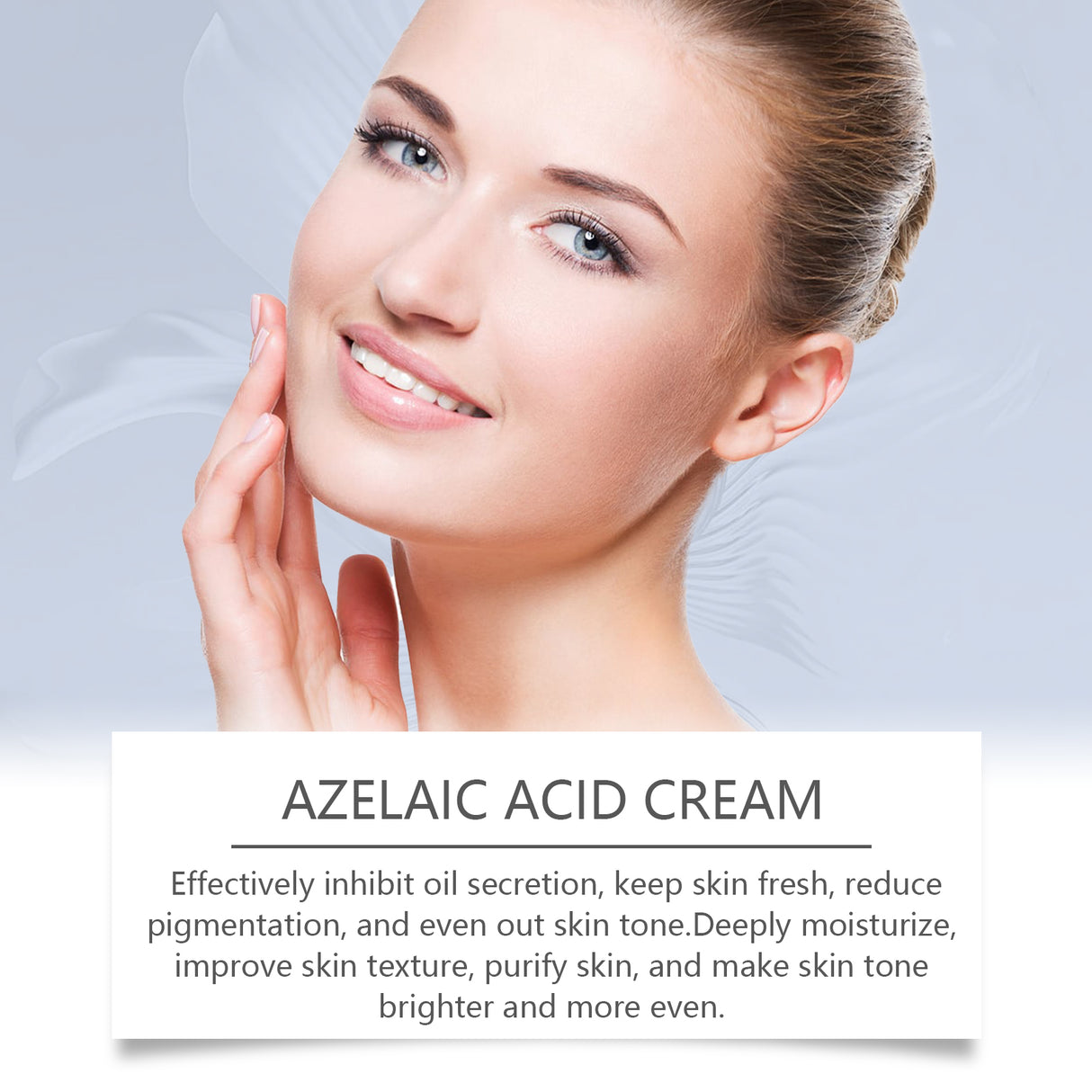 Crema hidratante reparadora con ácido azelaico, control de grasa facial, suave y refrescante.