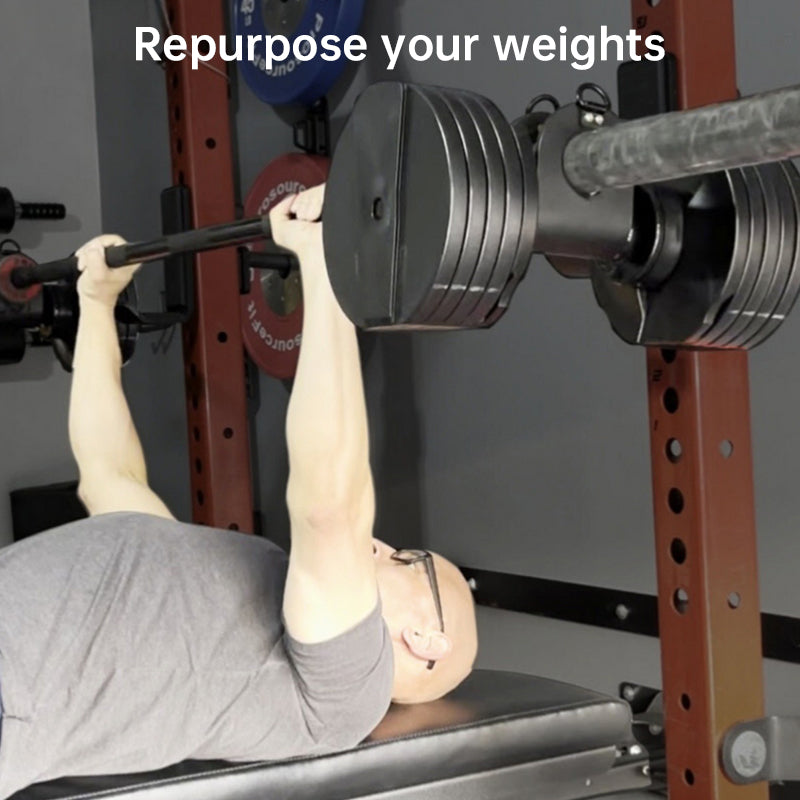 Uclips barbell - landmine adapter. For squats, rows. Grip attachment, barbell clip. Gym & home use. - V.I.P Digital Presence