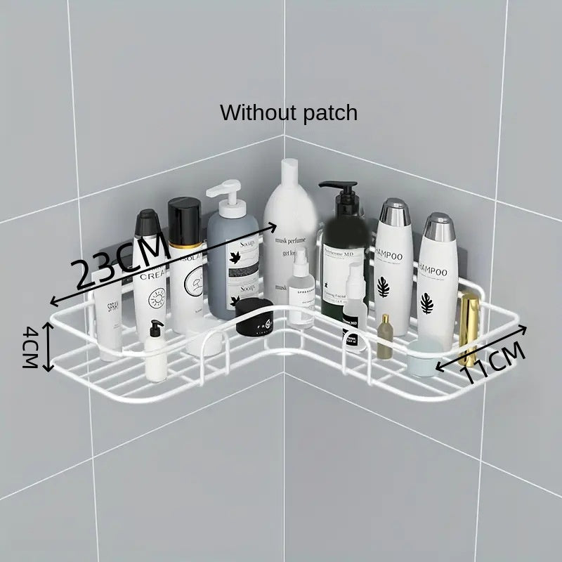 Bathroom Storage Rack Toilet Washroom Wall-Mounted Hole-Free Multi-Functional Iron Mesh Long Strip Organizer - V.I.P Digital Presence