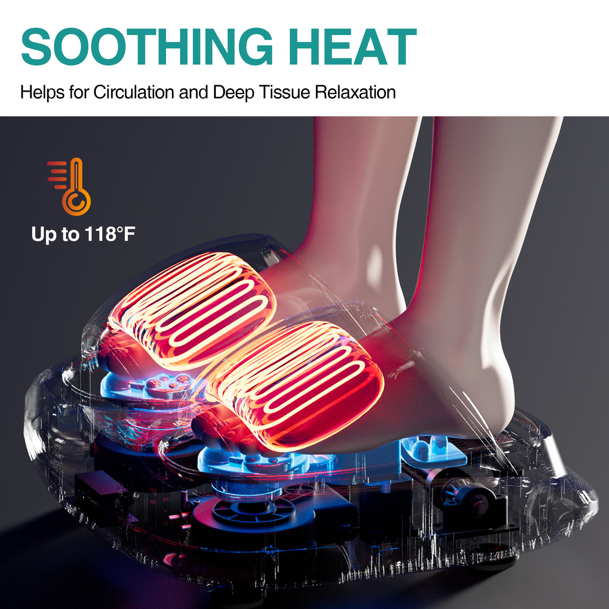 Shiatsu foot massager, heating and deep massage therapy, air compression, vibration pain relief, and circulation - V.I.P Digital Presence