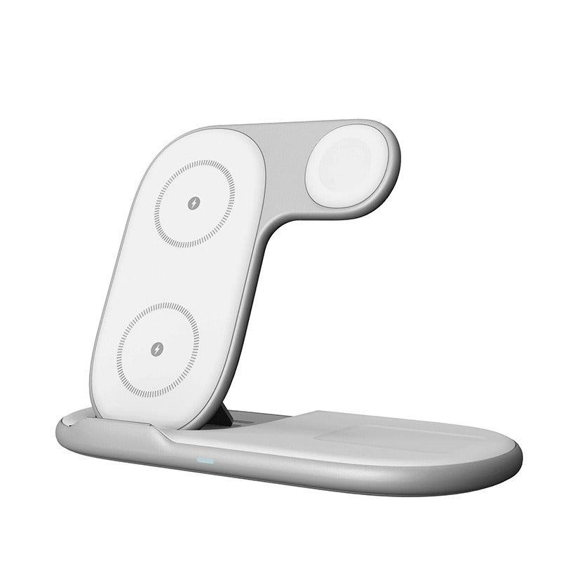 Folding 3-in-1 wireless charger suitable for iPhone earphones, watches, wireless fast charging phone holder - V.I.P Digital Presence