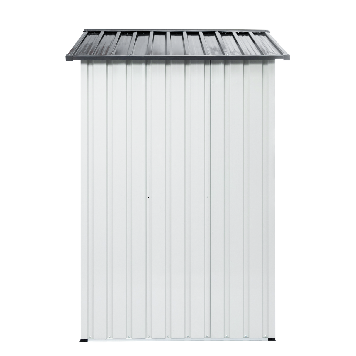 XWT014 Garden Metal Storage Shed Gray White 6x4x6ft outdoor storing tools Rainproof Hinge door version - V.I.P Digital Presence