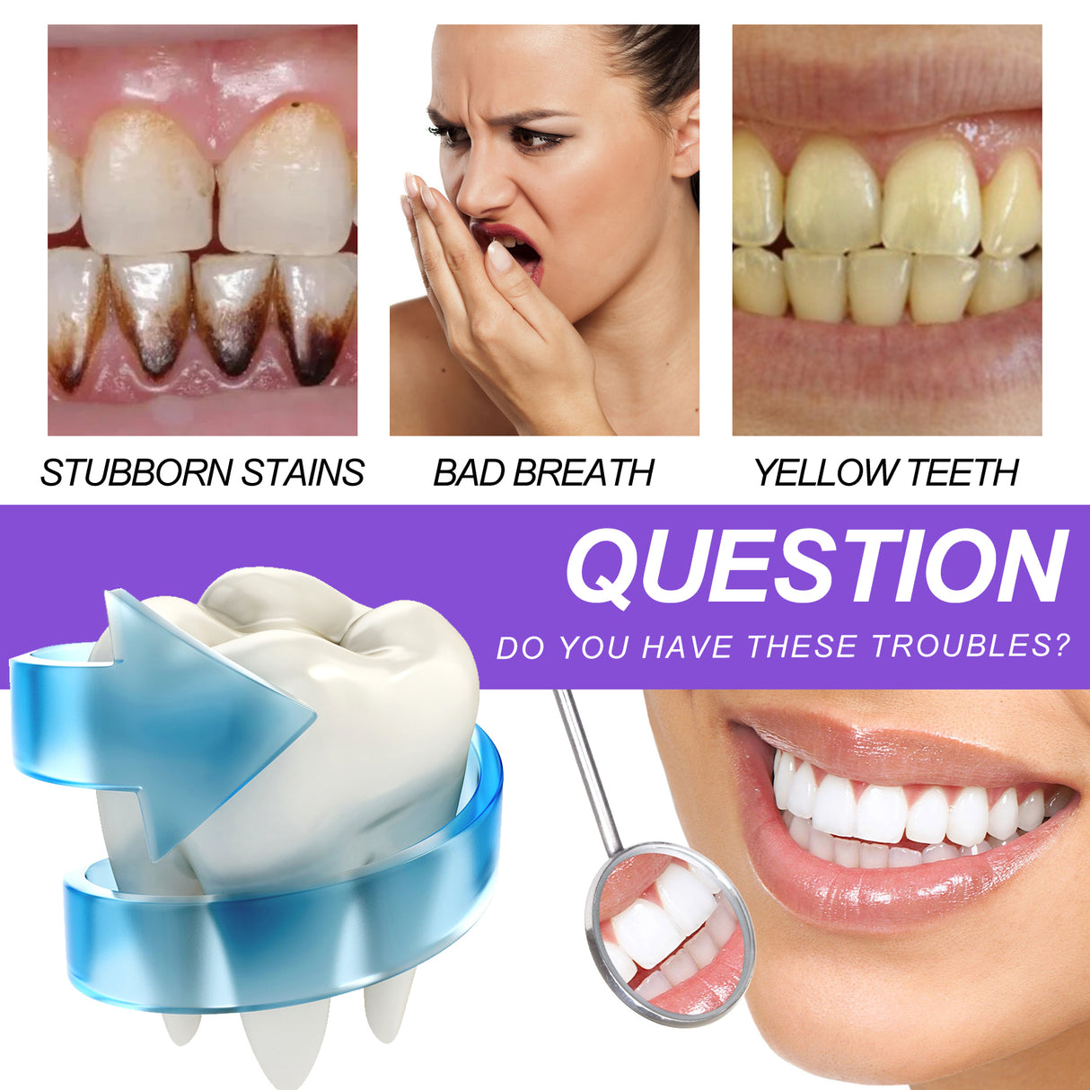 Purple Whitening Toothpaste, Clean Stains Gums Care Breath Fresh White Toothpaste - V.I.P Digital Presence