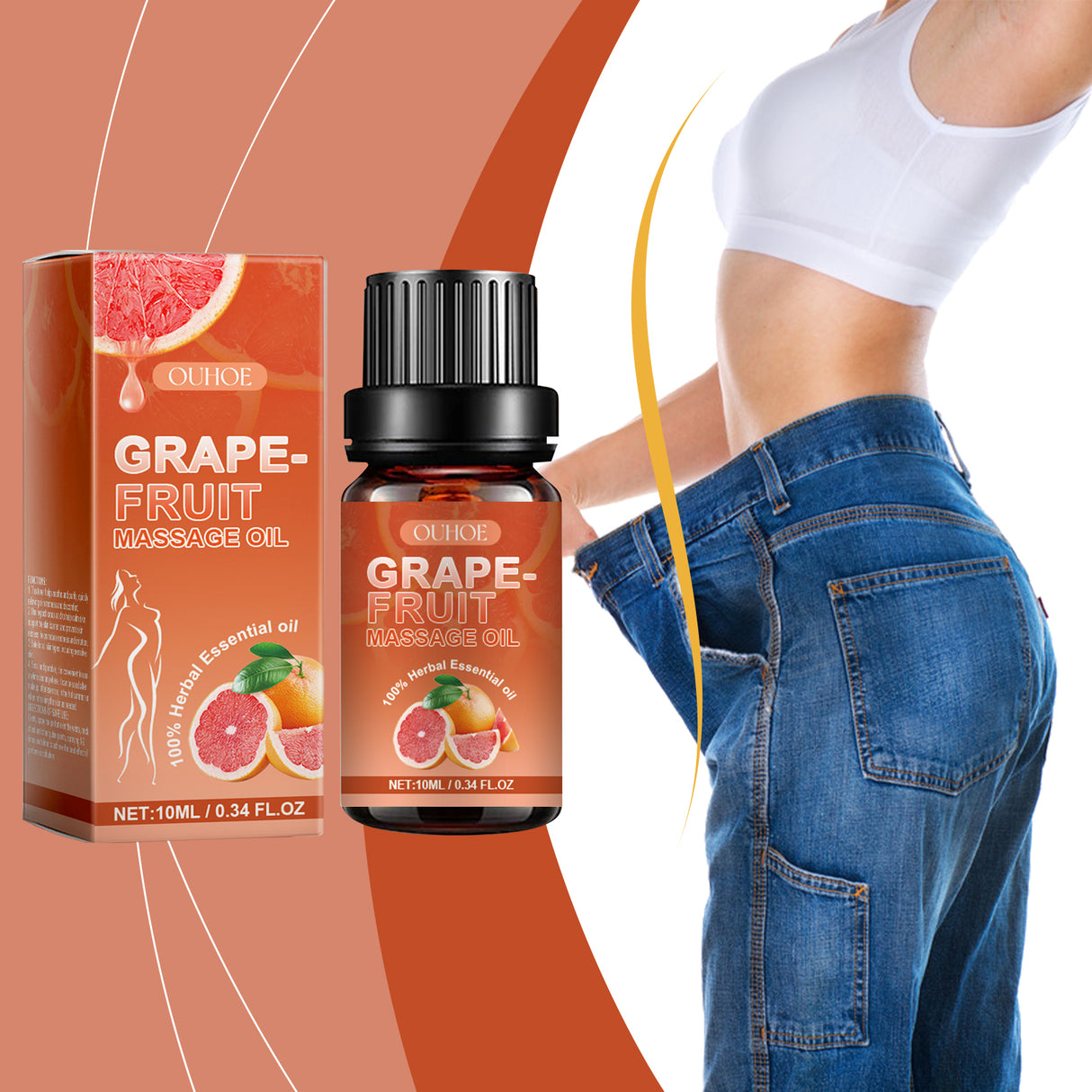 Aceite esencial de pomelo para masaje, hidratante, reparador, hidratante, corporal, calmante, para masajes y cuidado de la piel.