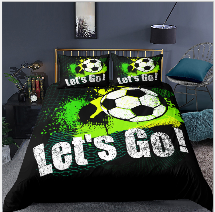 3D digital printing three piece quilt cover for sports basketball and football bedding - V.I.P Digital Presence