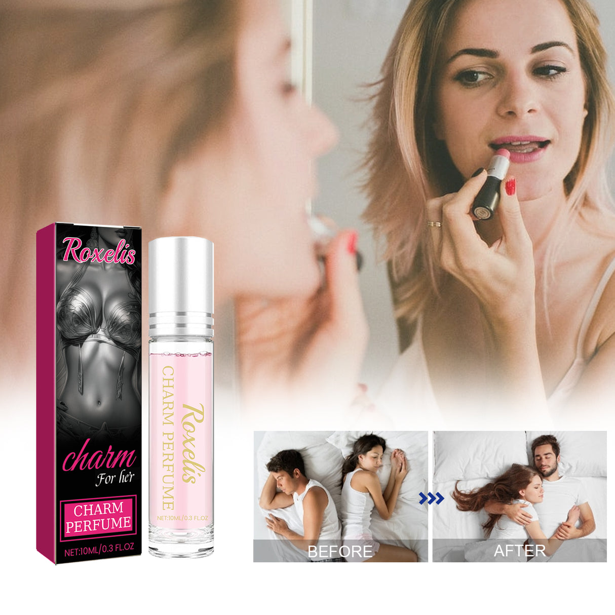 Charm Perfume, Women With Light Fragrance Wrist Neck Legs Lovers Body Fragrance Natural Clear - V.I.P Digital Presence