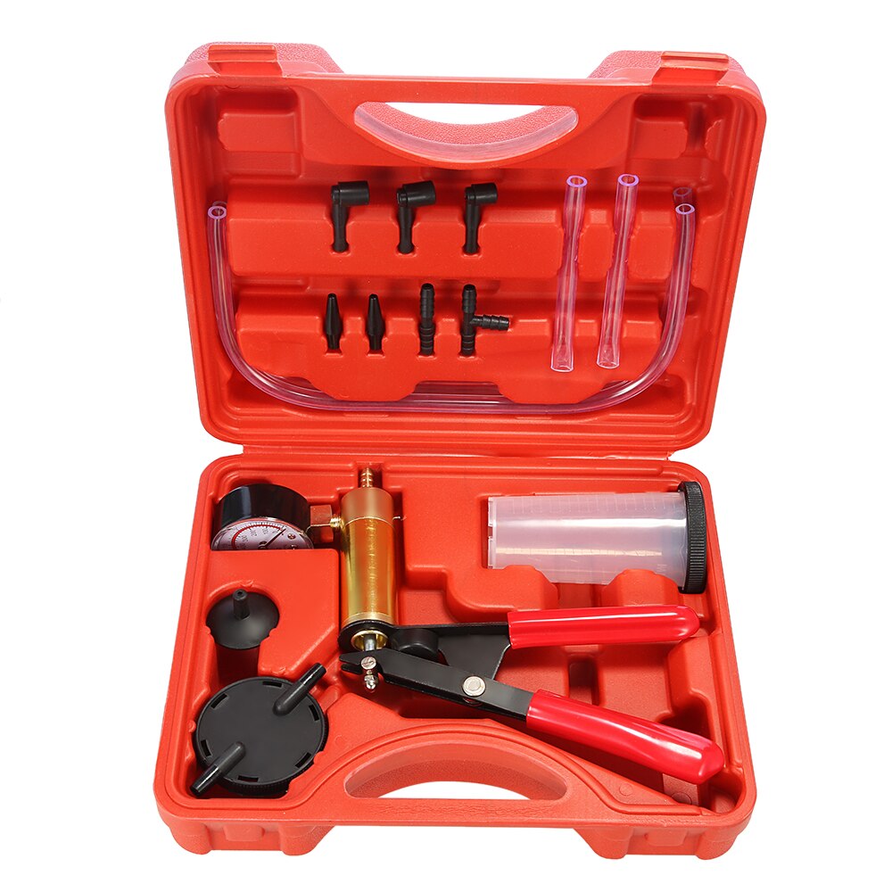 Hand Held DIY Brake Fluid Bleeder Tools Vacuum Pistol Pump Tester Kit Aluminum Pump Body Pressure Vacuum Gauge - V.I.P Digital Presence