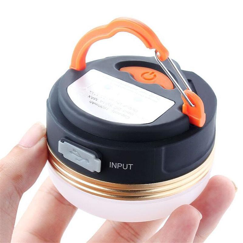 Mini luces portátiles para acampar, 3 W, LED, impermeables, para tiendas de campaña, lámpara colgante de noche, recargable por USB