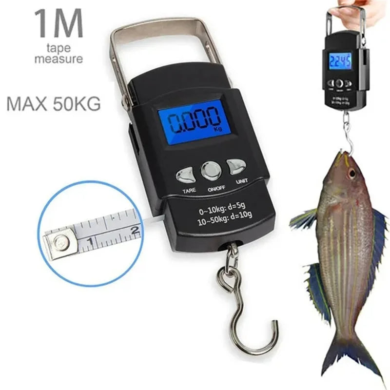 50kg/10g Oauee Mini Scale Electronic For Fishing Luggage Travel Weighting Steelyard Portable Digital Kitchen Scales - V.I.P Digital Presence