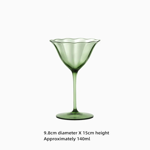 Vintage Green Red Wine Cup Glass Goblet Champagne Cup Cocktail Martini Glass Home Drinking Utensils Crystal Cup - V.I.P Digital Presence