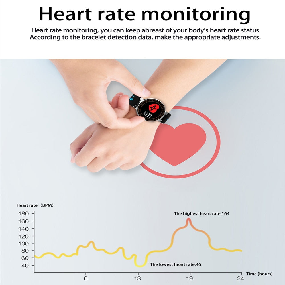 Beseneur L8 Smart Bracelet Heart Rate Minitor Blood Pressure IP68 Waterproof Fitness Band Bluetooth Sport Wristband for Swimming - V.I.P Digital Presence