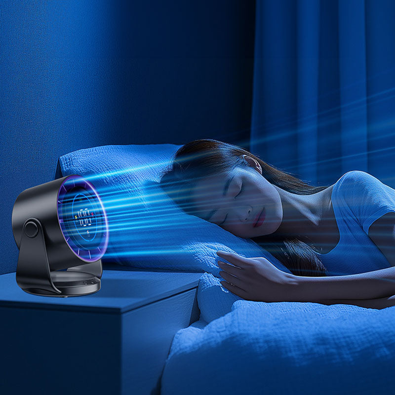 2025 New 100-Speed High - Speed Circulating Fan for Home. 6 - Inch Charging Digital Display, Turbo Desktop Electric Fan - V.I.P Digital Presence