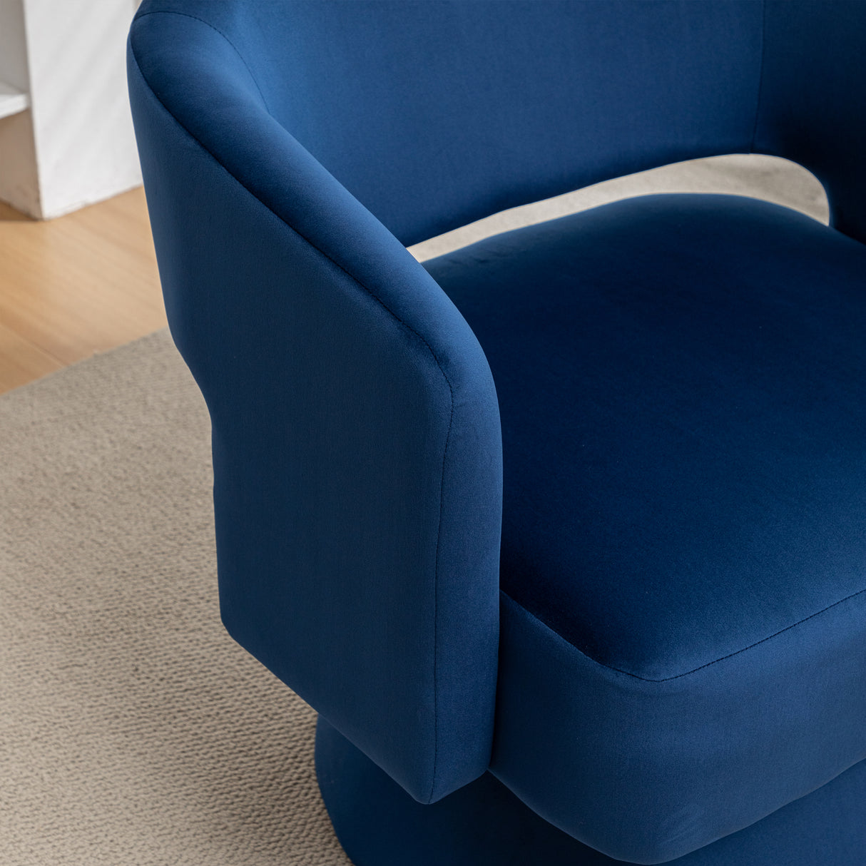 Swivel Barrel Chair, Velvet Accent Armchair 360 Degree Swivel Club Chair for Living Room Bedroom Reception Room - V.I.P Digital Presence