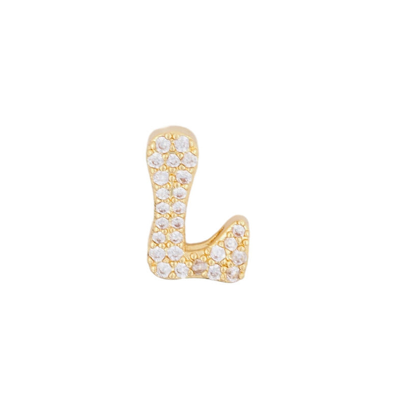 Fashion English 26 letter single pendant gold DIY bracelet necklace accessories - V.I.P Digital Presence