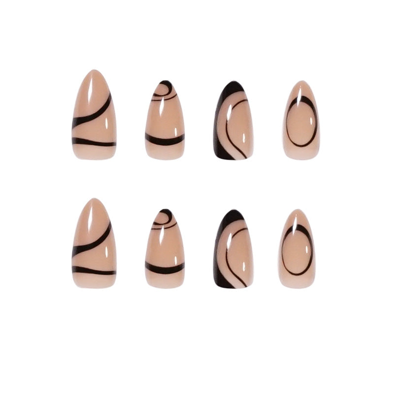 Nordic Style Wearing A Simple Nail Patch Line Manicure Patch French Manicure Press On Nails - V.I.P Digital Presence