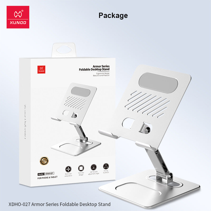 Suitable for tablet stand, iPad desktop stand, mobile phone universal metal heat dissipation, foldable lazy person stand - V.I.P Digital Presence