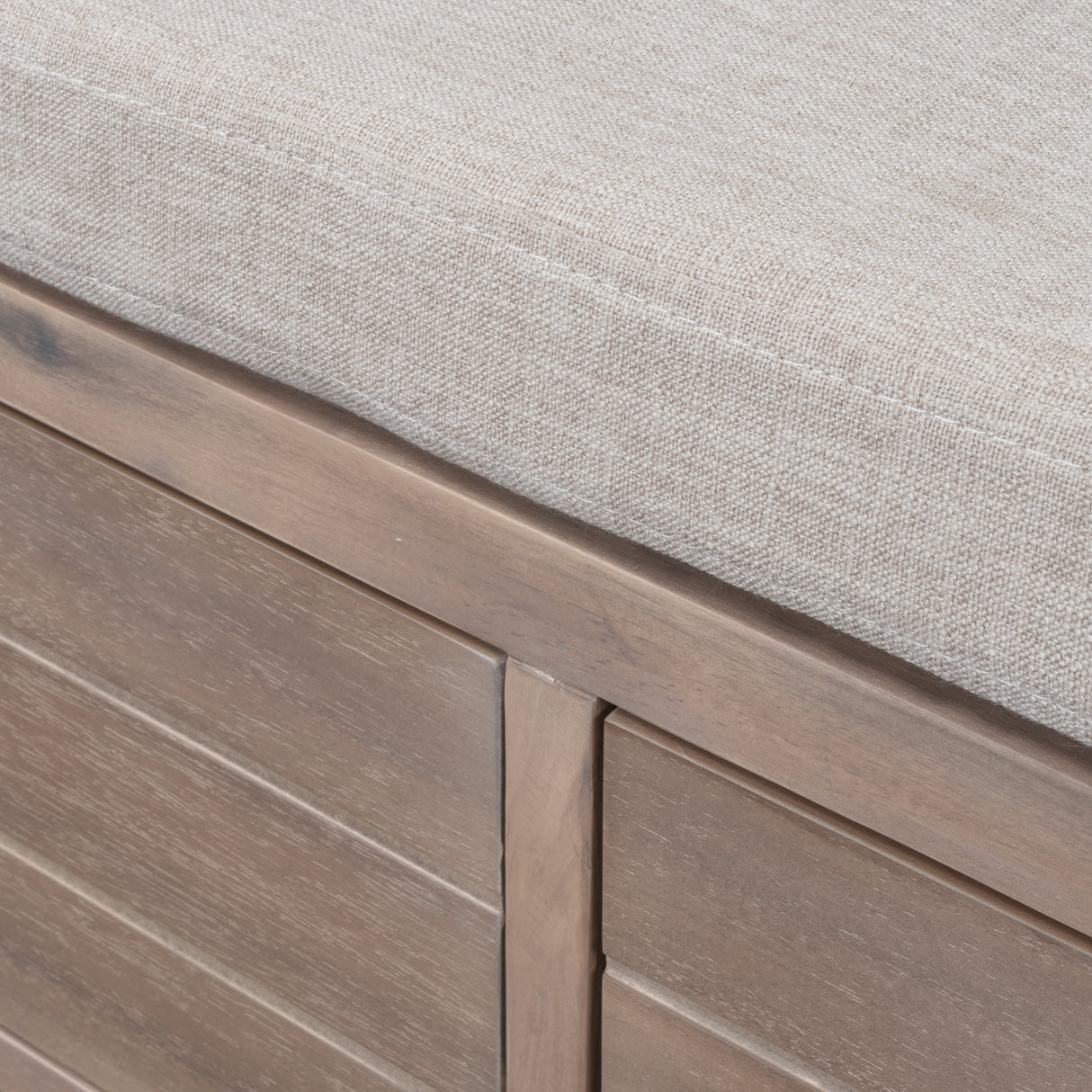 TREXM Storage Bench with Removable Basket and 2 Drawers, Fully Assembled Shoe Bench with Removable Cushion (White Washed) - V.I.P Digital Presence