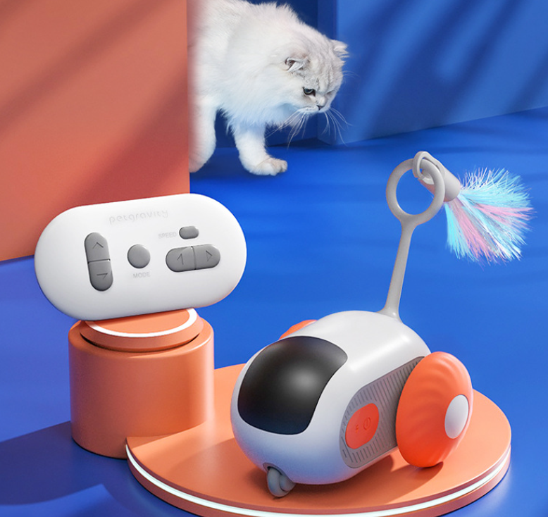 Pet Gravity Intelligent Running Car Remote Control Electric Cat Toy Teasing Stick Cat Pet - V.I.P Digital Presence