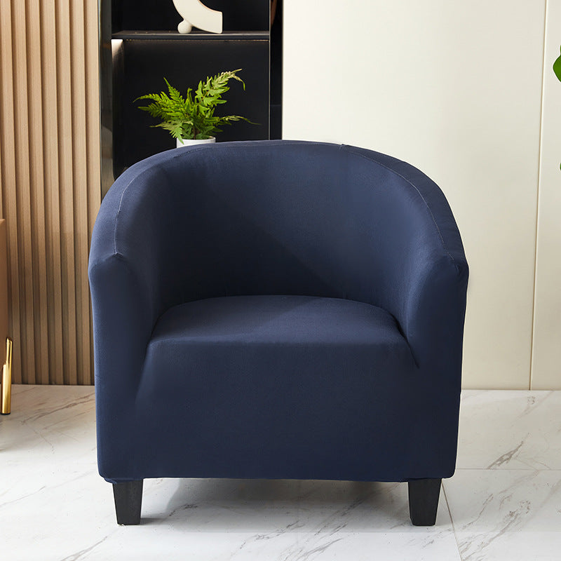 Elastic solid color semi-circular sofa cover, internet cafe, sand caf é, hotel leisure booth, all inclusive, single sofa chair cover - V.I.P Digital Presence