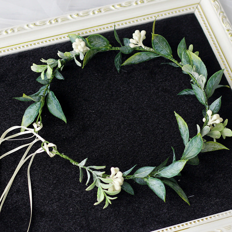 Minimalist Forest Flower Wreath Headflower Pregnant Women Spring Forest Shooting Green Plants Fresh Headwear Children's Festival Accessories - V.I.P Digital Presence