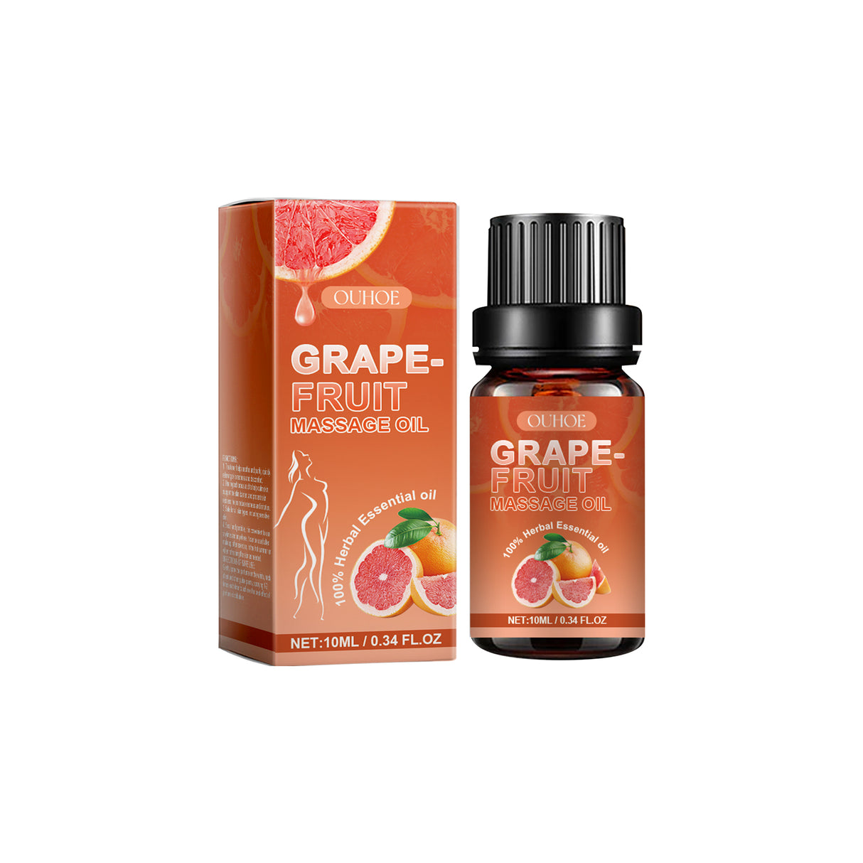 Aceite esencial de pomelo para masaje, hidratante, reparador, hidratante, corporal, calmante, para masajes y cuidado de la piel.