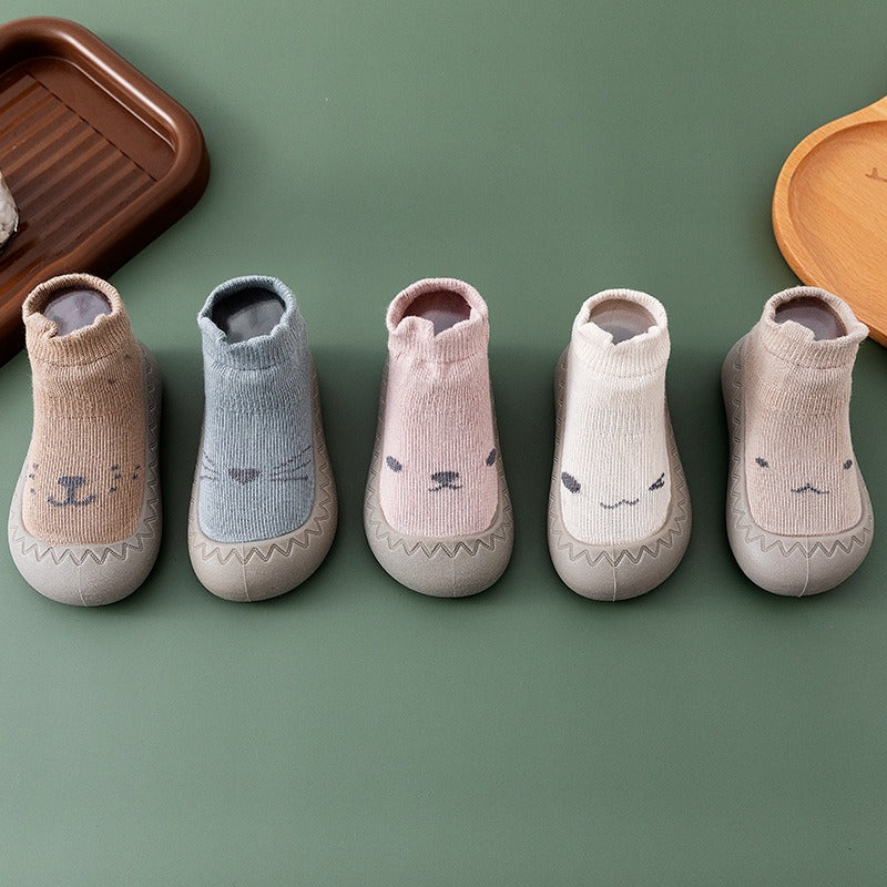 Baby Floor Shoes and Socks Autumn and Winter New Rubber Sole Lightweight Neonatal Soft Sole Walking Shoes Children's Socks - V.I.P Digital Presence
