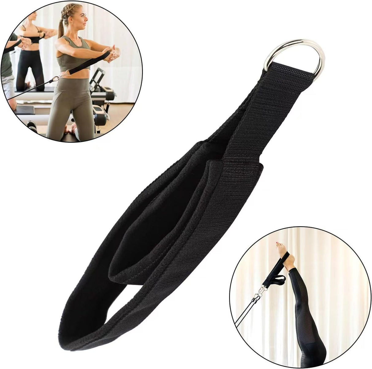 Correa de muñeca con hebilla de tobillo y doble anilla para yoga y pilates, accesorio para el hombro, accesorios deportivos