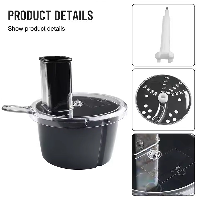Thermomix TM6 & TM5 Accessory: Vegetable Cheese Cutter for radish, sweet potato slicing, fits food processor container. - V.I.P Digital Presence