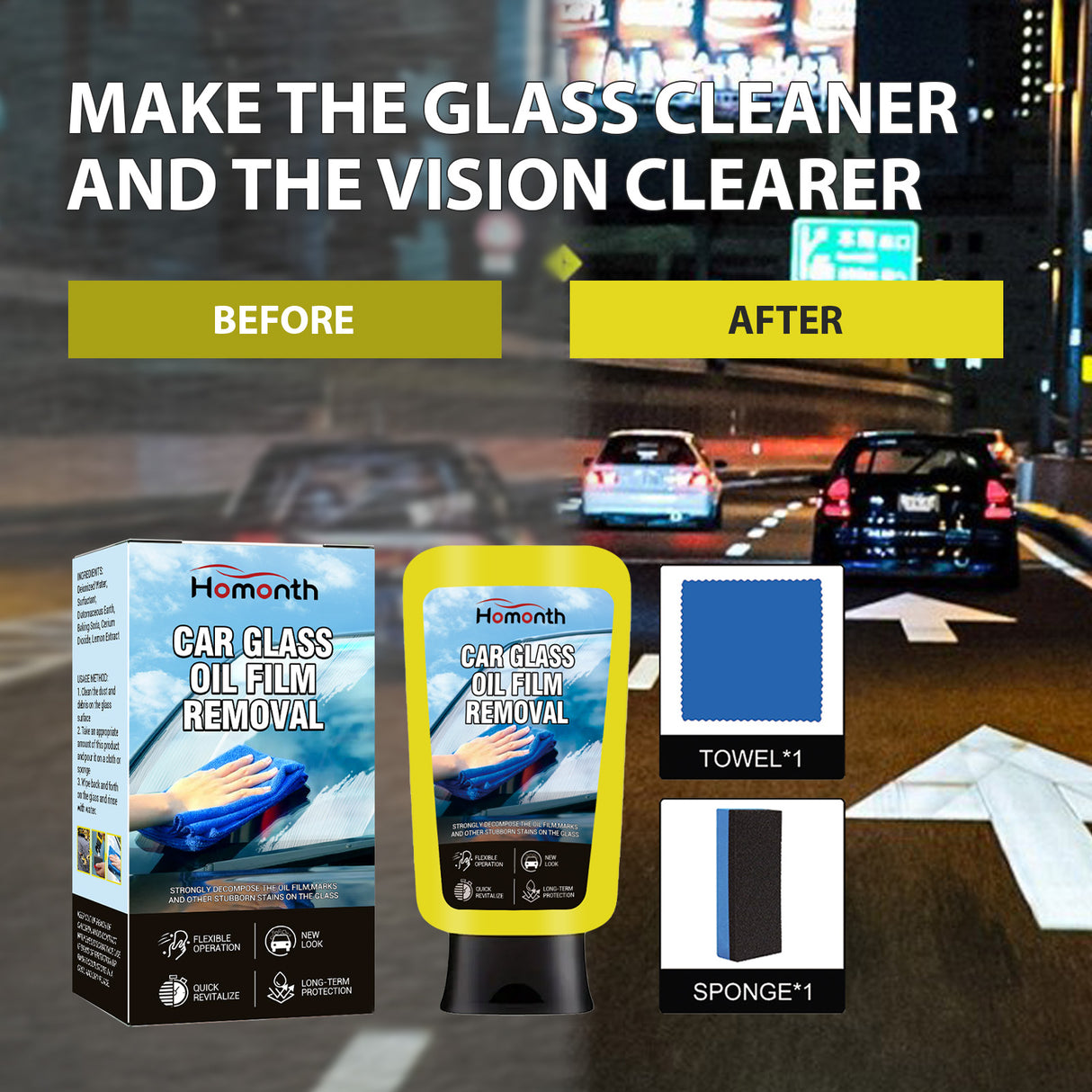 Oil Film Cleaning Emulsion, Car Windshield Window Stain Cleaning Anti-Rain And Fog Cleaning Agent - V.I.P Digital Presence
