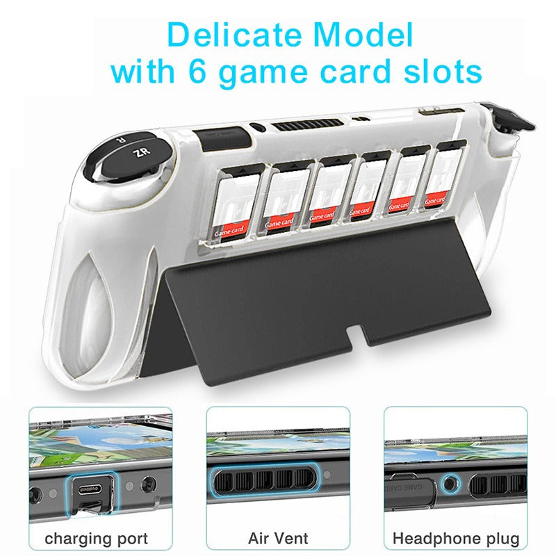 Suitable for Switch OLED new TPU protective case with card box storage NS host protective cover dual card slot - V.I.P Digital Presence