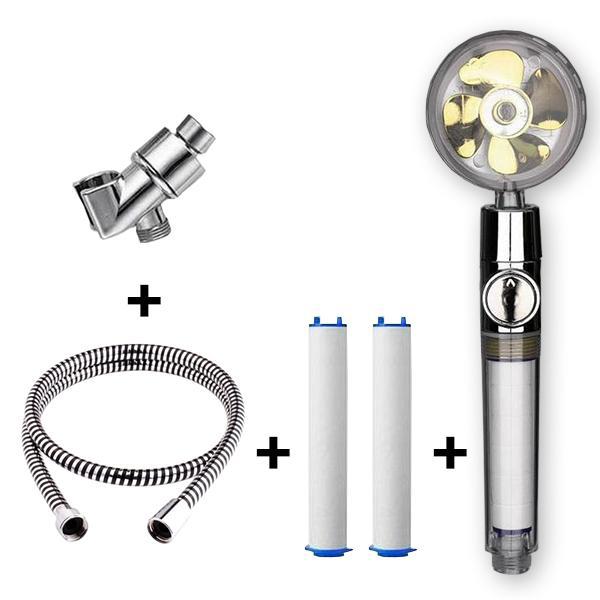 Propeller Shower Turbocharged Shower Head Shower Head Shower One-Button Water-Stop Shower - V.I.P Digital Presence